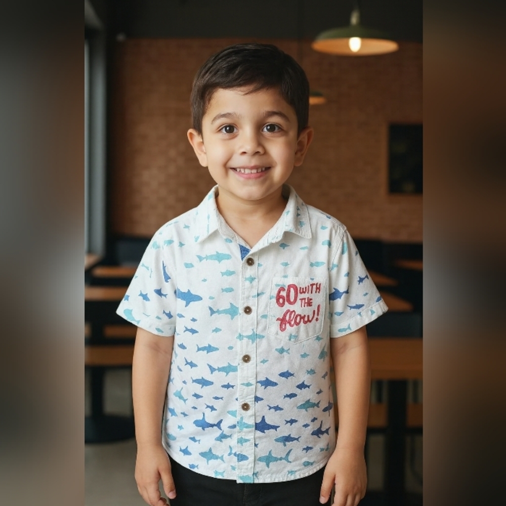 Boys shirt beach wear. Unique design.